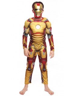 Avengers Iron Man Kostüm Kinder Mark VII Muskel Kostüm Gelb