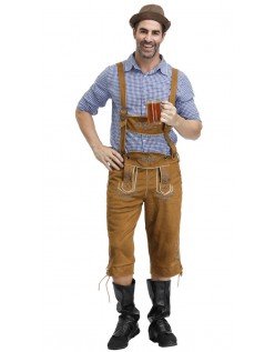 Deluxe Bayerische Oktoberfest Lederhose Kostüm für Herren