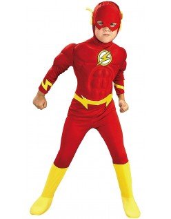 DC Comics The Flash Kostüm für Kinder Superhelden Muskel Kostüm