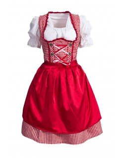 Bayerisches Dirndl Oktoberfest Kleidung Damen Rot