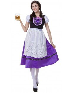 Bayerisches Trachtenkostüm Oktoberfest Kleid Lila