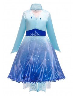 Frozen 2 Kleider Elsa Kostüm Kinder Prinzessinenkleid
