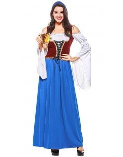 Miss Schweizer Oktoberfest Kleidung Länge Blau
