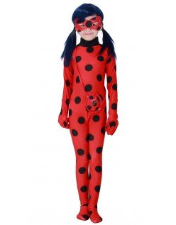 Kinder Miraculous Ladybug Kostüm Mit Augenmaske für Mädchen