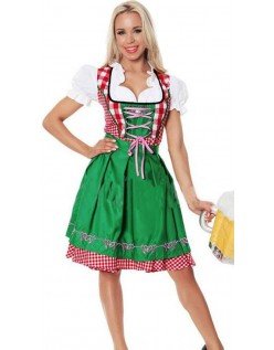 Bayerisches Dirndl Oktoberfest Kleidung Damen Grün