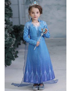 Frozen 2 Prinzessinenkleid Elsa Kostüm Kinder