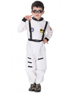 Kinder Nasa Astronauten Kostüm Weiß