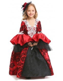 Gothic Deluxe Mädchen Vampir Kostüm Halloween Kostüme Kinder