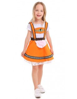 Landmädchen Oktoberfest Kostüm für Kinder Trachtenhemd