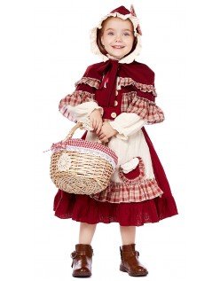 Deluxe Halloween Kinder Rotkäppchen Kostüm Cosplay Lolita Kleid