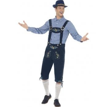 Bayerische Oktoberfest Lederhosen Kleidung Trachtenhemd